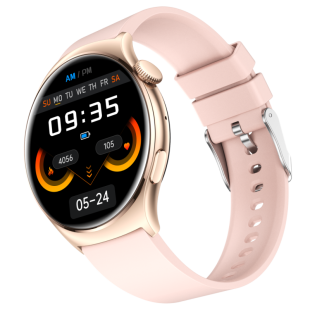 Часы Smart Watch 4you SPACE (1.43 AMOLED Звонки,фонарик, aluminum,12мес гар) CORAL PINK - Новинка!