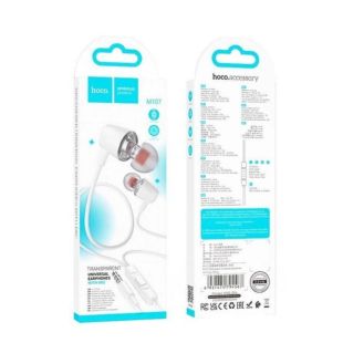 Гарнітура HOCO M107 (мікрофон, круглий шнур) White