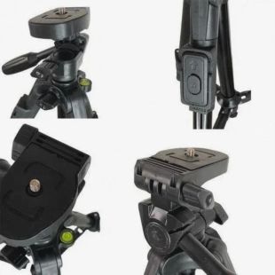 Штатив NeePho NP-3160S (не съемная площадка+держатель/BT-пульт/30-68,5см) Black