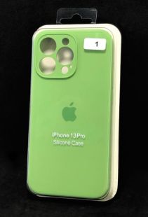 Чехол iPhone 13Pro Silicon Case original FULL Camera №1 green (4you) "Акционная цена"