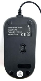Мышь проводная 4you M2 black (Тихая, 4кн, 800-1600DPI, 12мес гарантия) (от 5шт - 5%)