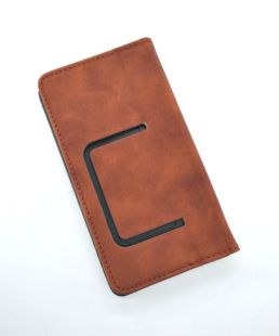 Чехол-книжка 4you Carbon 5.5" Dark brown/black универсальная  "Акционная цена"