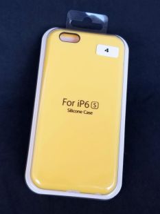 Чехол iPhone 6 Silicon Case original FULL №4 yellow (4you) (NO LOGO) "Акционная цена"