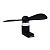 Вентилятор мобільний MicroUSB Black (М)