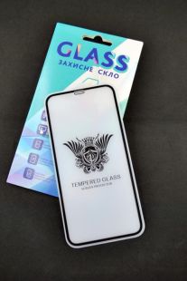 Защитное стекло iPhone 12mini (5.4) Matte with shiny edge Black 4you "Акционная цена"