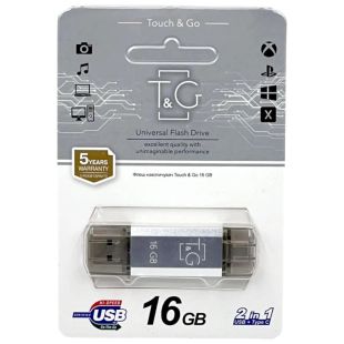 Usb 16Gb T&G 009 Star series (Type C 2.0) Silver