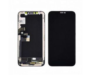 LCD iPhone X з чорним тачскрином + дисплейна рамка (GX - AMOLED HARD) (M)