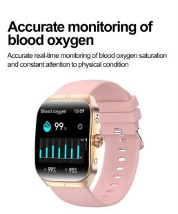 Часы Smart Watch 4you VIBE (1.95",AMOLED 410*502,VA,300mAh,Звонки,Metal,12мес гарант) Gold/Pink