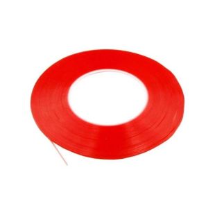 Двухсторонний скотч 3M прозрачный ширина 2 мм, длина 50м красный (М) 