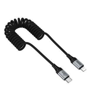 Cable Type-C/iPhone 5 HOCO X121 27W 1.5m (круглий) Black