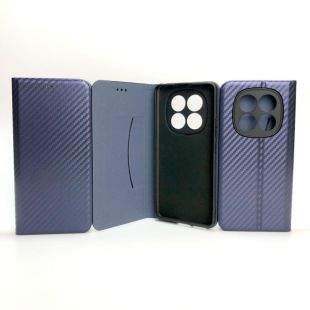 Flip Cover for Xiaomi Redmi Note 14Pro(4G) Fiber Dark blue  (4you)