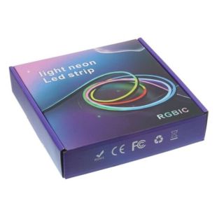 LED стрічка неонова USB RGB 5V, IP 65, 2м, з Bluetooth та пультом, датчиком звуку (М) - Ціна Тижня!