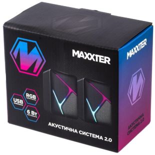 Акустика Maxxter CSP-U004RGB 2.0 (6 Bт) (подсветка) Black