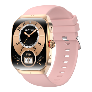 Часы Smart Watch 4you VIBE (1.95",AMOLED 410*502,VA,300mAh,Звонки,Metal,12мес гарант) Gold/Pink