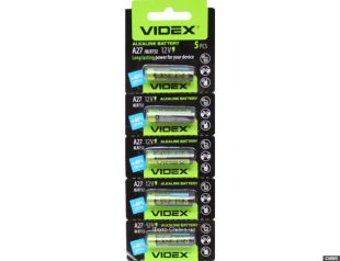 Батарейка Videx A27 (5 на блістері, 50 в упаковці)