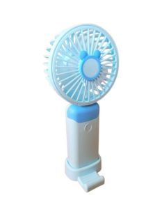 Вентилятор ручной LED DIGITAL FAN LY-2001 Blue(подставка для телефона, 3 режима)