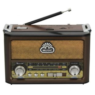 Радиоприемник Golon RX-BT087 (Bluetooth, USB+SD, фонарик) Brown