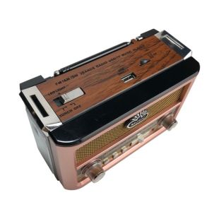 Радіоприймач Golon RX-BT087 (Bluetooth, USB+SD, ліхтарик) Rose gold