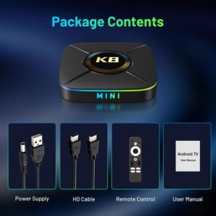 Smart TV HK1 RBOX -K8 Mini 2/32GB (RK3518, Android 14.0, 4Core 64bit, 2.4G+5G+BT, VF)