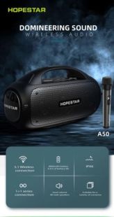 Портативна колонка HOPESTAR A50 80W Black