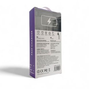 CЗУ 4you A52 (PD 22.5W, Fast Charger QC 3.0, 5V/3A, 9V/12V-1.5A, 2 выхода) black+ кабель Type C-Type