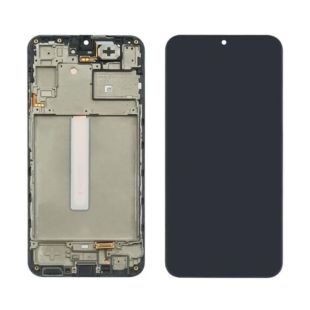 LCD Samsung A25 (5G) /A256 (2023) с черным тачскрином + корпусная рамка GH82-33214A Original (M) 