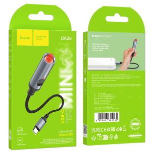 Прикурювач HOCO UA30 Type-C mini cigarette lighter Black