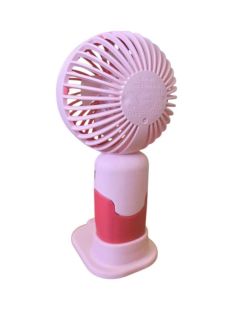 Вентилятор ручной MINI FAN MJ122 (подставка для телефона, 3 режима, MicroUSB) Pink