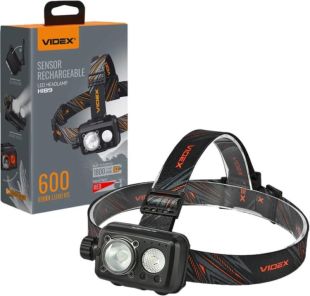 Фонарик VIDEX VLF-H189 600Lm 5000K (налобный)