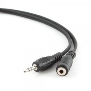 Кабель Gembird CCA-423-2M (3.5mm папа/мама, 2м, черный) Cablexpert