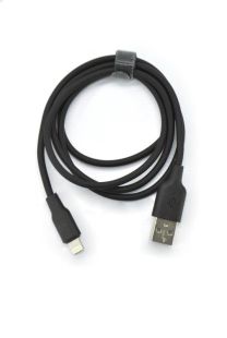 Usb-cable iPhone 5 4you Dnister black (2.4A, Silicon Perfect) - Нова упаковка!