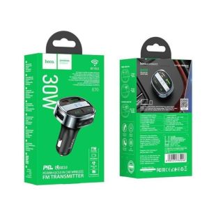 FM модулятор HOCO E70 PD30W+QC3.0 Black