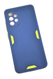 Чехол Samsung A02/A022 Silicon Ribbed Protection Blue "Акционная цена"