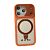 Чехол iPhone 17Pro Silicon Armor MagSafe Holder Orange