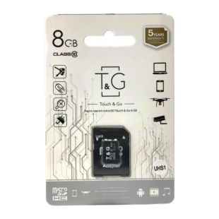 Micro SD 8Gb T&G Class 10 с ад.(UHS-1)
