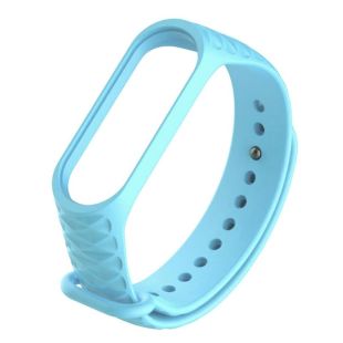 Ремешок на браслет фитнес Xiaomi mi band 3/4/5 Ромб Light Blue