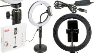 Кольцевая лампа XO BGD002/SMN-8 (LED) Black "Акционная цена"