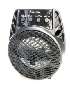 Портативна колонка ESS-108B (USB+SD+Bluetooth+FM+дисплей+адаптер від мережі+1-динамік) Black