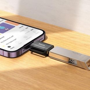 Переходник HOCO UA31A OTG Lightning - USB Black