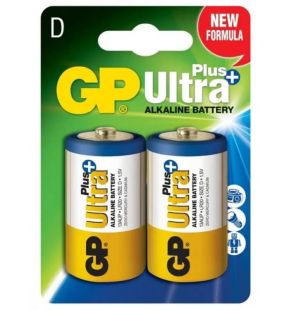 Батарейка GP 13AUP-2UE2 Ultra Plus LR20 , D(2 на блистере белая уп)