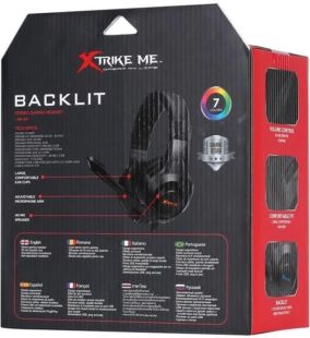 Гарнитура XTRIKE ME HP-311 (микрофон, мониторы,LED) Black