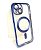 Чехол iPhone 15ProMax Silicon Case Shining Full Camera with MagSafe Dark blue "Акционная цена"