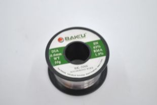 Припой катушка BAKU BK-5006 (0,6 мм, 30 гр, Sn 63% , Pb 35.1%, rma 1.9%) (M)