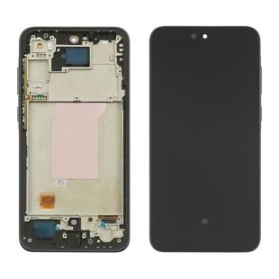 LCD Samsung A35/A356 (2024) с черным тачскрином + синей корпусной рамкой OLED FUII SIZE 6.46"(М) 