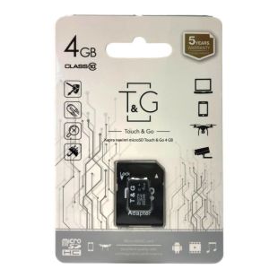 Micro SD 4Gb T & G Class 4 з ад. 