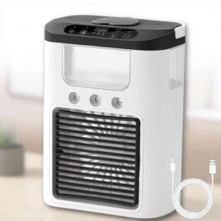 Вентилятор AIR COOLER FAN K918 (водное охлаждение,увлажнитель,подсветка,3 режима,таймер,от сети)
