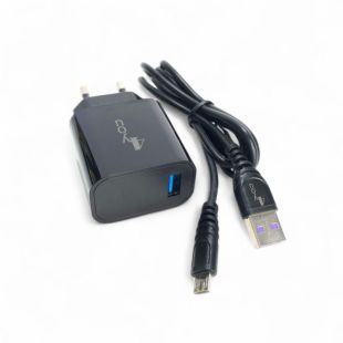МЗП 4you A12 (1200mAh - 100%, 1 USB, Led підсвічування, Exclusive design) black + Micro USB
