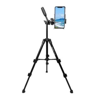 Штатив NeePho NP-3180S (не съемная площадка+держатель/BT-пульт/50-136см) Black