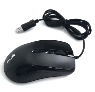 Мышь проводная 4you M1 black (3кн, 1000DPI, 12мес гарантия) (от 5шт - 5%)