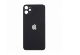 Заднее стекло корпуса iPhone 11 черная Big hole (M)